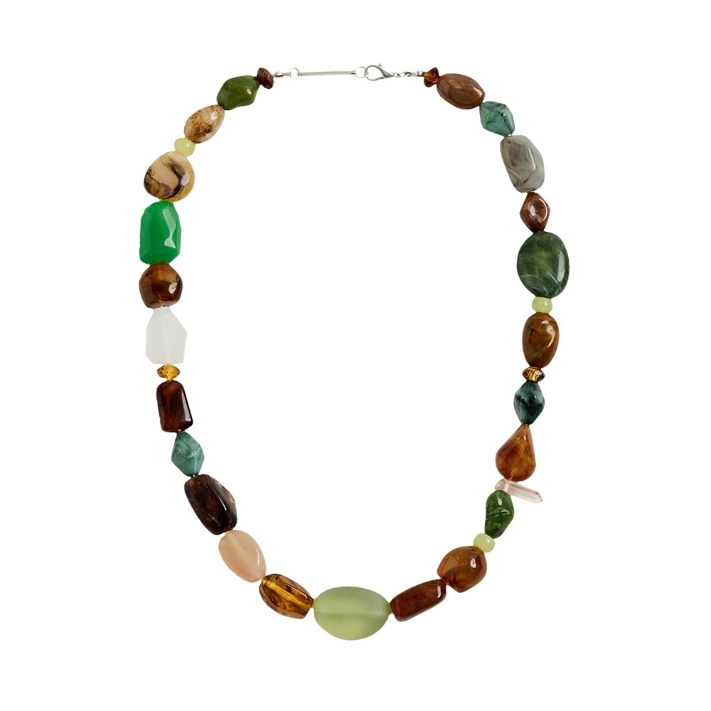 Zara Contrast Beaded Necklace